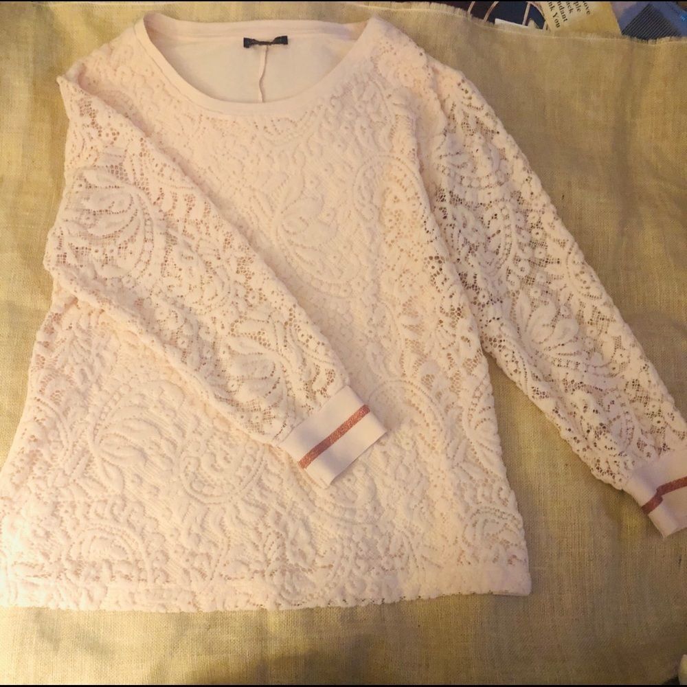 Lane Bryant Long Sleeve Lace Design Front Top | Size 14/16 - Picture 1 of 4